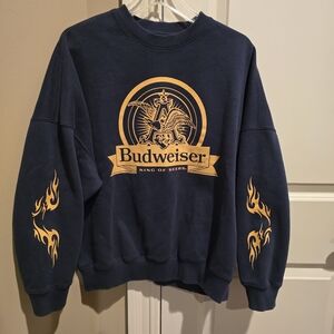 PacSun Dark Blue Crewneck with Gold Details